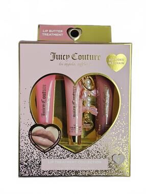 Juicy Couture Lip Treatment Set Keychain Charm Hydrating Y2K Coquette